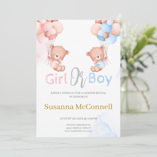 Invitation Révélation de genre (Debout devant)