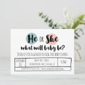 Invitation Révélation de genre (Debout devant)