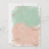 Invitation Révélation de genre, Aquarelle, Or (Dos)