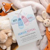 Invitation Révélation de genre Basket bleu ou rose