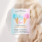 Invitation Révélation de genre de crème glacée Qu'est-ce que 