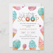 Invitation Révélation de genre de crème glacée Qu'est-ce que  (Devant)
