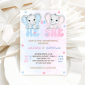 Invitation Révélation de genre de l'éléphant