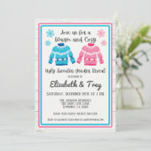 Invitation Révélation de genre de Noël rose ou bleu moche (Debout devant)