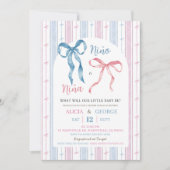 Invitation Révélation de genre de Preppy Bow Grandmillenial E (Devant)