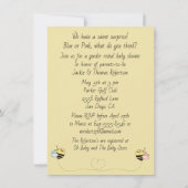 Invitation Révélation de genre des bébés abeilles (Dos)