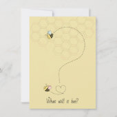 Invitation Révélation de genre des bébés abeilles (Devant)