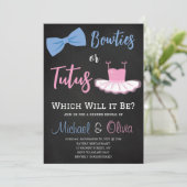 Invitation Révélation de genre des Bowties ou des Tutus (Debout devant)