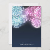 Invitation Révélation de genre des pétards bleu et rose (Dos)