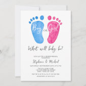 Invitation Révélation De Genre Garçon Ou Fille (Devant)