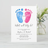 Invitation Révélation De Genre Garçon Ou Fille (Debout devant)