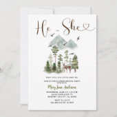 Invitation Révélation de genre hivernale des pins cerfs (Devant)