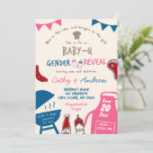 Invitation Révélation de genre minimaliste BabyQ (Debout devant)