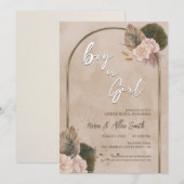 Invitation Révélation de genre moderne | Révélation minimalis (Devant / Derrière)