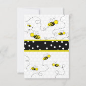 Invitation Révélation de genre neutre pour bébé, abeille (Dos)