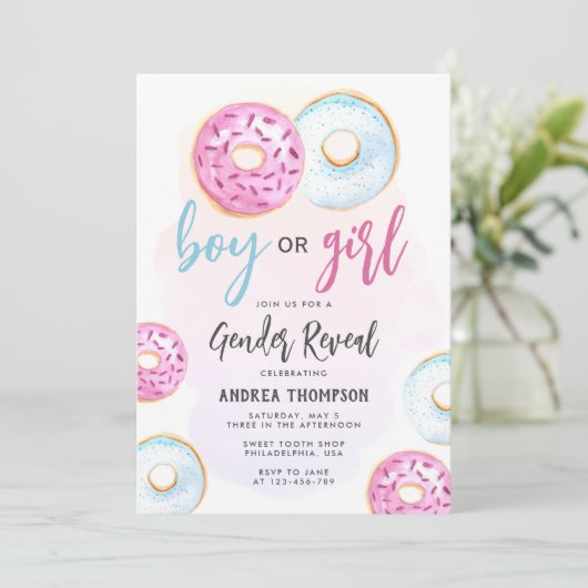 Invitation Révélation de genre pour un garçon ou une fille Do (Debout devant)