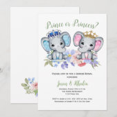 Invitation Révélation de genre Prince ou Princesse (Devant / Derrière)