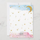 Invitation Révélation de genre Twinkle Twinkle (Bleu & Rose) (Dos)