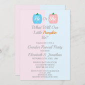 Invitation Révélation de l'automne du citrouille (Devant / Derrière)