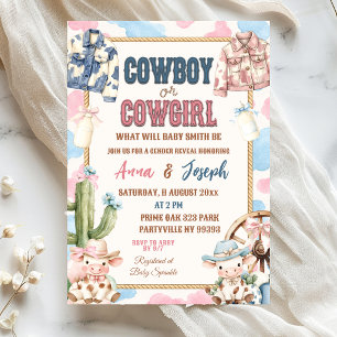 Invitation Révélation de sexe Cowboy ou Cowgirl Far West