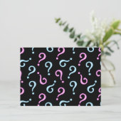 Invitation Révélation de sexe de bébé rose ou bleu (Debout devant)