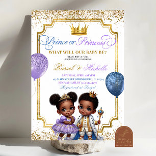 Invitation Révélation de sexe Prince ou Princesse Afro Africa