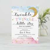 Invitation Révélation de sexe Twinkle Twinkle (Bleu & Rose) (Debout devant)