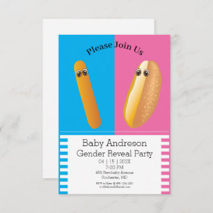Invitation Révélation drôle de genre 🌭 Danse Hot Dog Baby sh