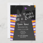 Invitation Révélation du Baby shower des pieds de sorcière (Devant)