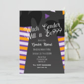 Invitation Révélation du Baby shower des pieds de sorcière (Debout devant)