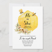 Invitation Révélation du genre botanique des abeilles (Devant)