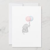Invitation Révélation du genre de ballon éléphant (Dos)