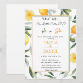 Invitation Révélation du genre de la cutie florale lunaire (Devant / Derrière)