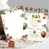 Invitation Révélation du genre de Noël Bauble