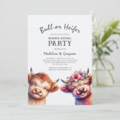 Invitation Révélation du genre de vache de Highland (Debout devant)