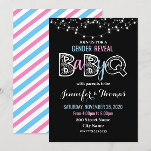 Invitation Révélation du genre du bébé BaByQ