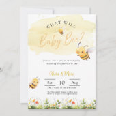 Invitation Révélation du sexe de Bébé Abeille • Quel sera Béb (Devant)