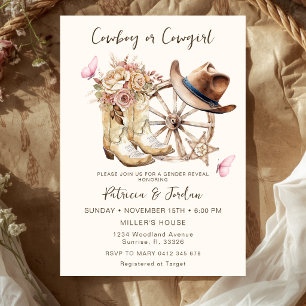 Invitation Révélation du sexe de la Cowgirl ou Cowboy de l'Ou