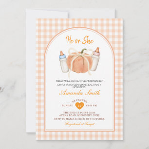 Invitation Révélation du sexe de votre petit citrouille