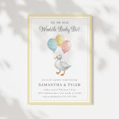 Invitation Révélation du sexe du canard pastel de printemps
