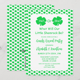 Invitation Révélation du sexe du Petit Trèfle