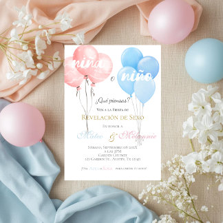 Invitation Révélation du sexe espagnol