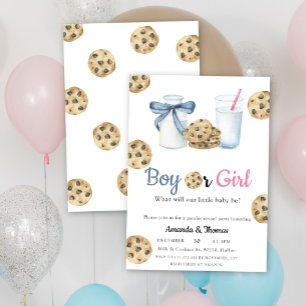 Invitation Révélation du sexe : Lait & Cookies