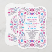 Invitation Révélation mexicaine de genre Fiesta (Devant / Derrière)