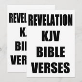 Invitation "Révélation Versets de la Bible KJV" Typographie (Devant / Derrière)