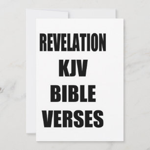 Invitation "Révélation Versets de la Bible KJV" Typographie