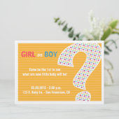 Invitation RÉVÉLÉE ROSE OU BLEUE (Debout devant)