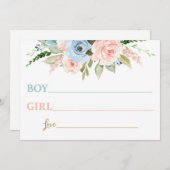 Invitation Révéler le genre Bébé suggestion de nom (Devant / Derrière)