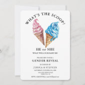 Invitation Révéler le genre Bleu rose Qu'est-ce que le scoop (Devant)