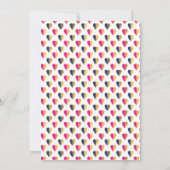 Invitation Révéler le genre Coeurs bleu rose (Dos)